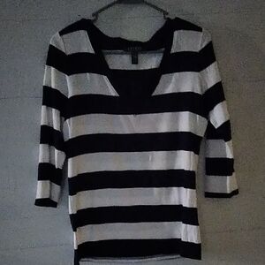 Lauren Ralph Lauren Blue and White Striped Top